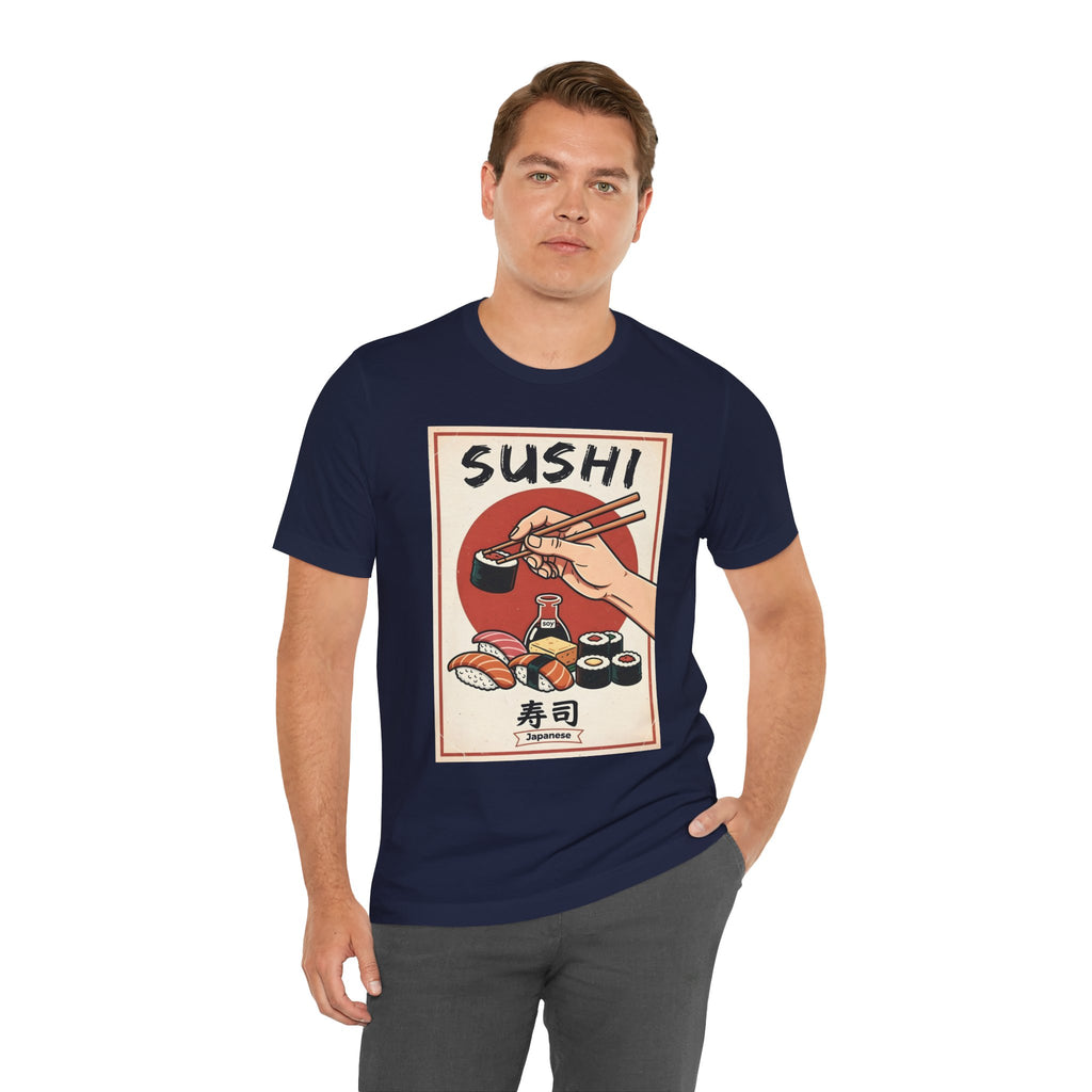 Sushi Poster Graphic Tee — Retro Japanese Sushi Shirt
