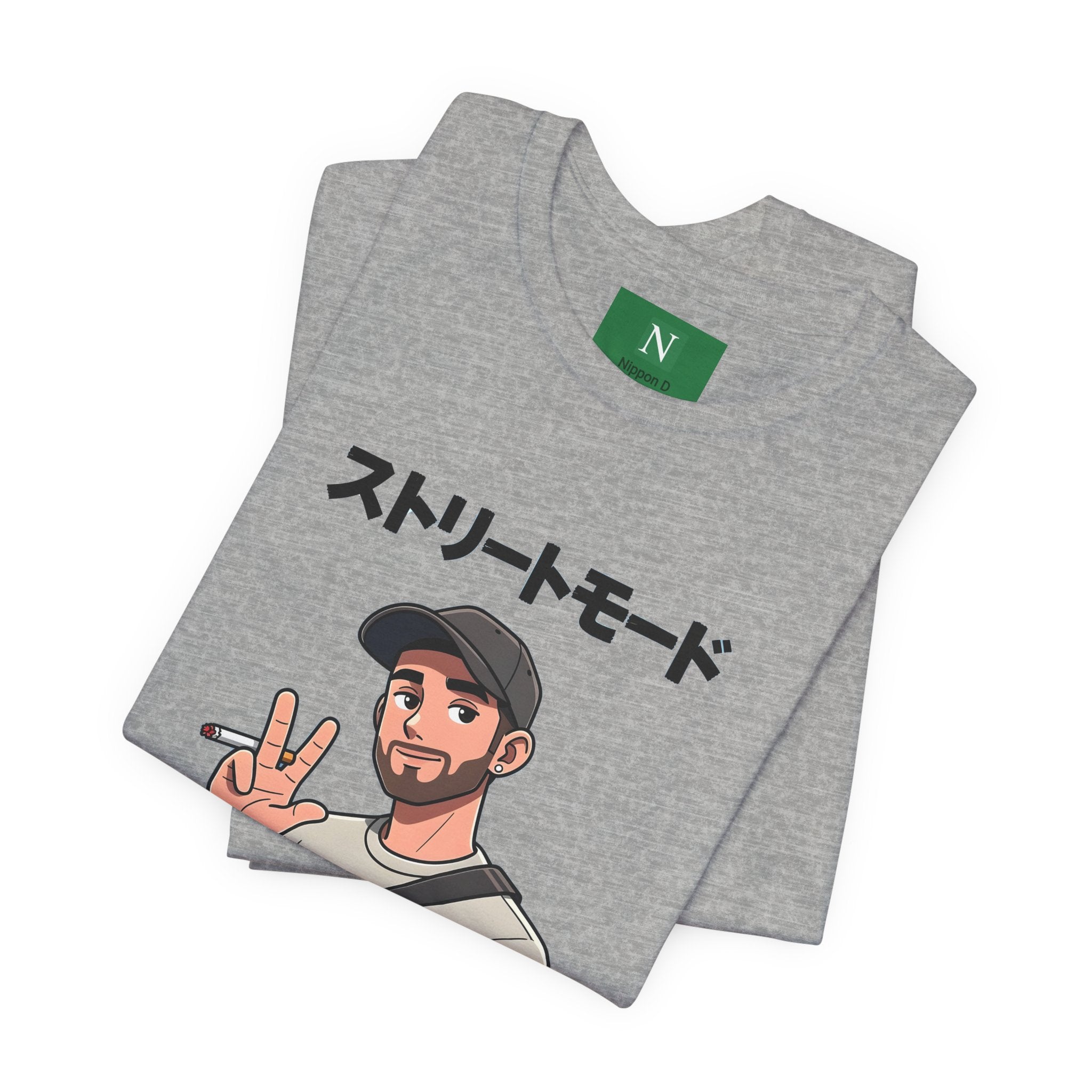 Street Mode Graphic Tee — Japanese Text Casual Urban T-Shirt