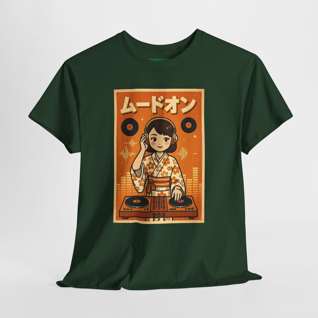 DJ Kimono T‑Shirt — Retro Japanese Anime Vinyl DJ Graphic Tee