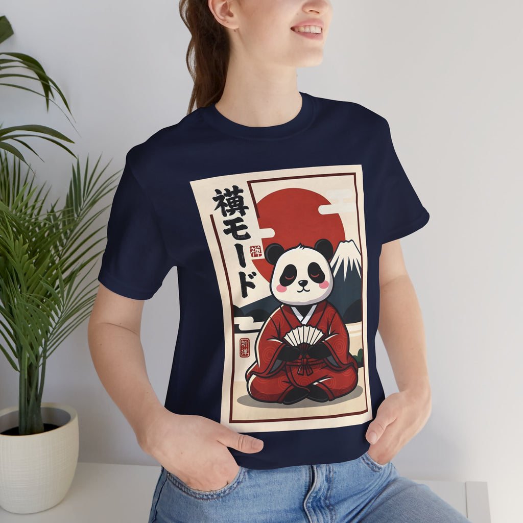 Panda Samurai Tee — Cute Japanese Ukiyo-e Style Graphic T-Shirt