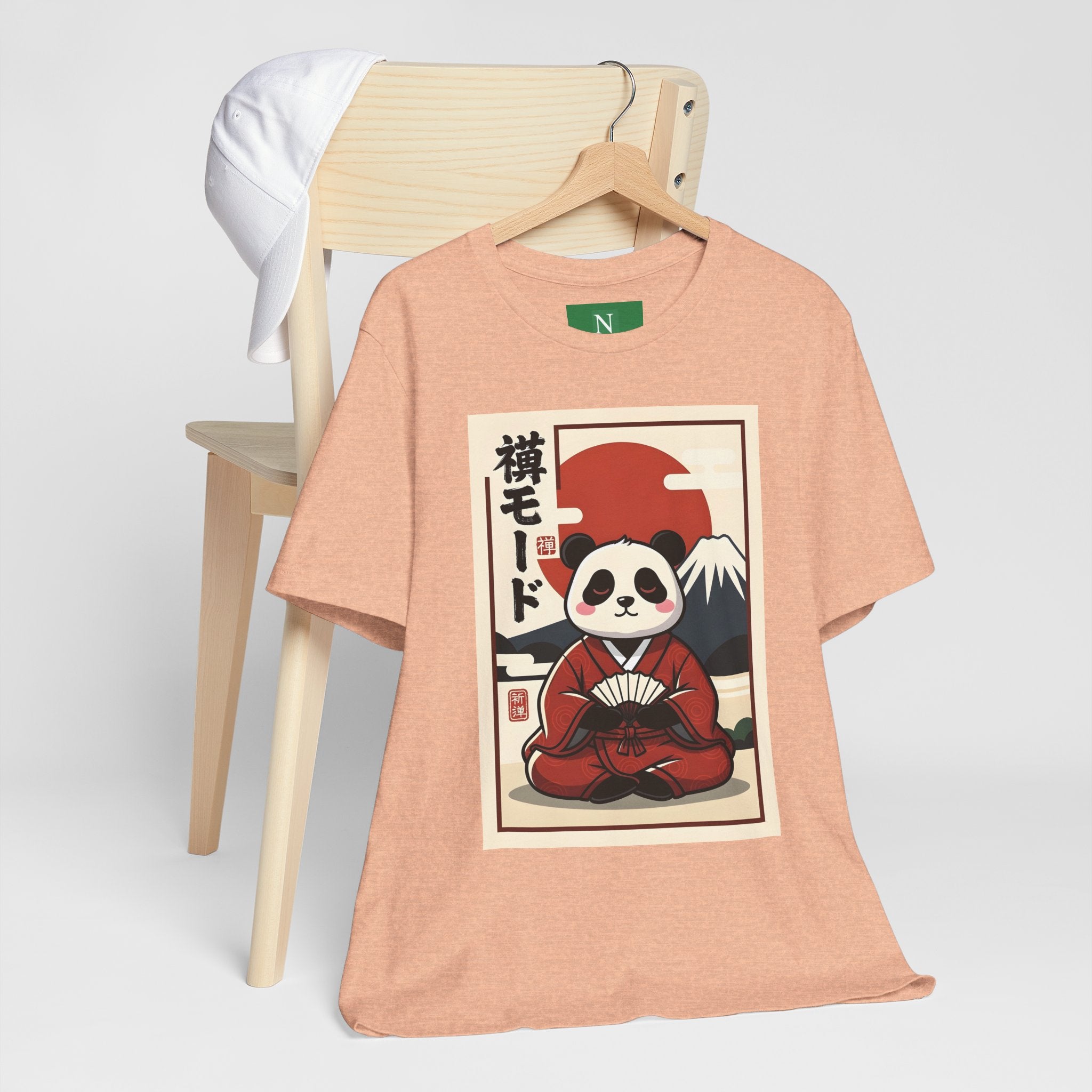 Panda Samurai Tee — Cute Japanese Ukiyo-e Style Graphic T-Shirt