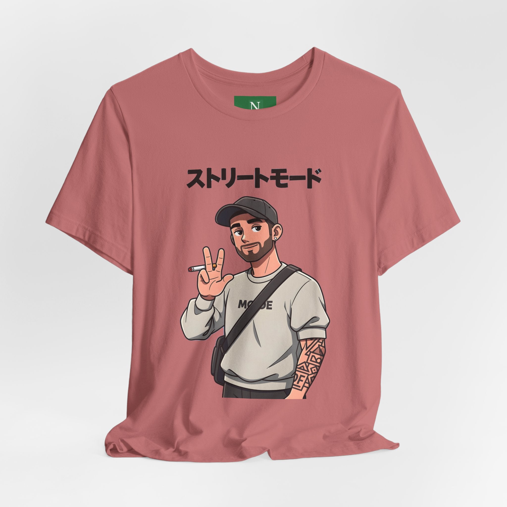 Street Mode Graphic Tee — Japanese Text Casual Urban T-Shirt