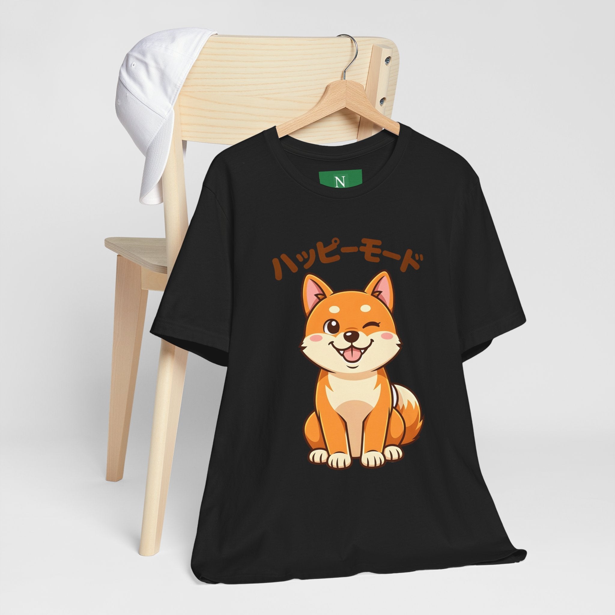 Happy Mode Shiba Inu T‑Shirt — Cute Japanese Kawaii Dog Tee