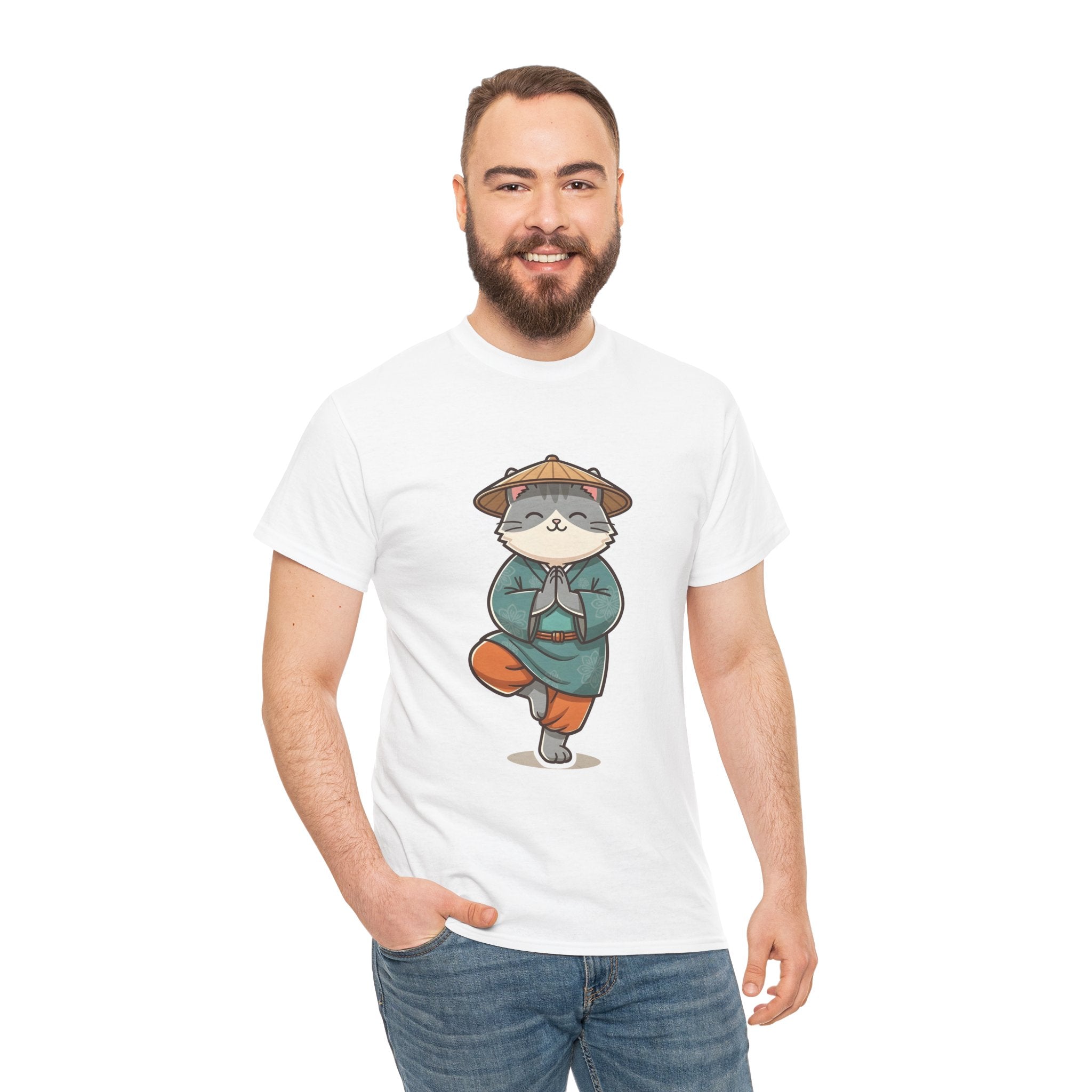 Meditating Cat Tee — Cute Zen Cat Yoga T-Shirt