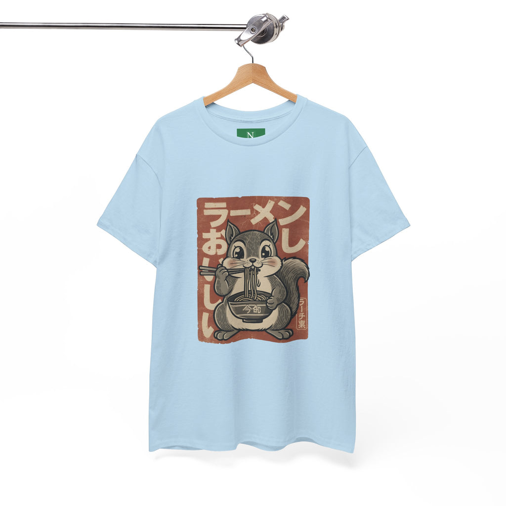 Ramen Squirrel T‑Shirt — Cute Vintage Japanese Noodle Graphic Tee