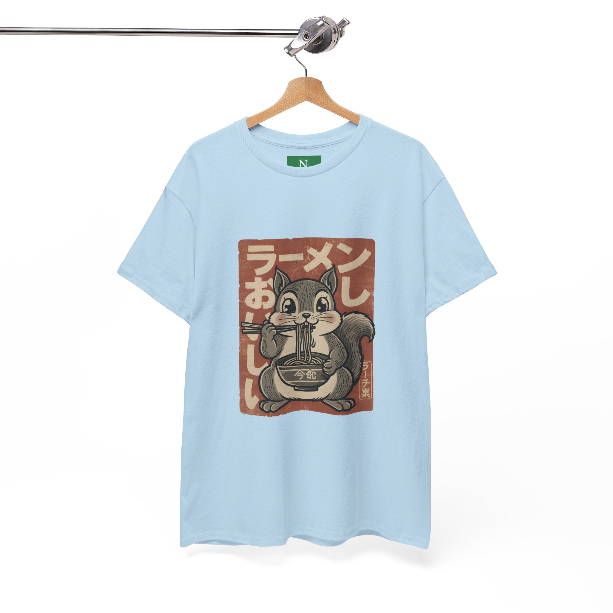 Ramen Squirrel T‑Shirt — Cute Vintage Japanese Noodle Graphic Tee