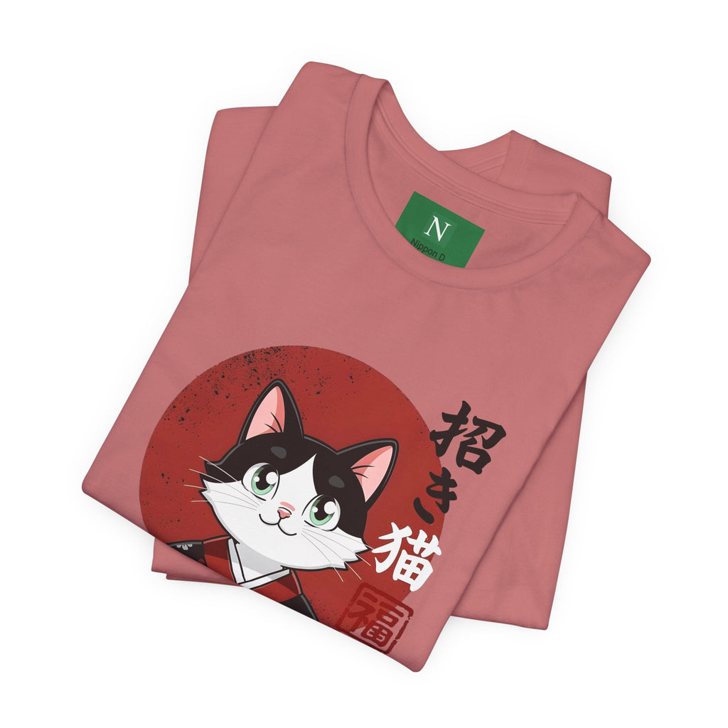 Lucky Cat Kimono T-Shirt — Japanese Maneki-Neko Tee