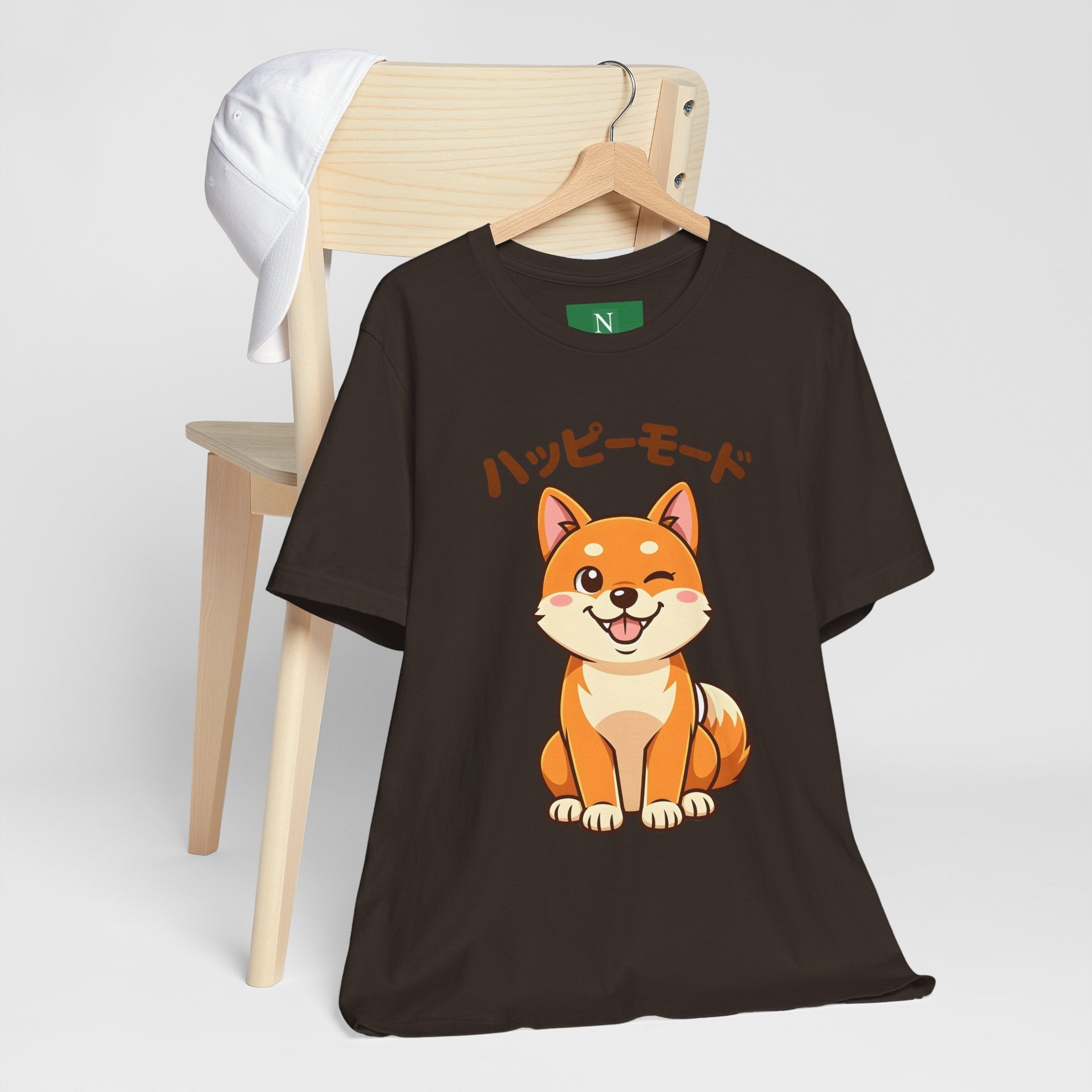 Happy Mode Shiba Inu T‑Shirt — Cute Japanese Kawaii Dog Tee