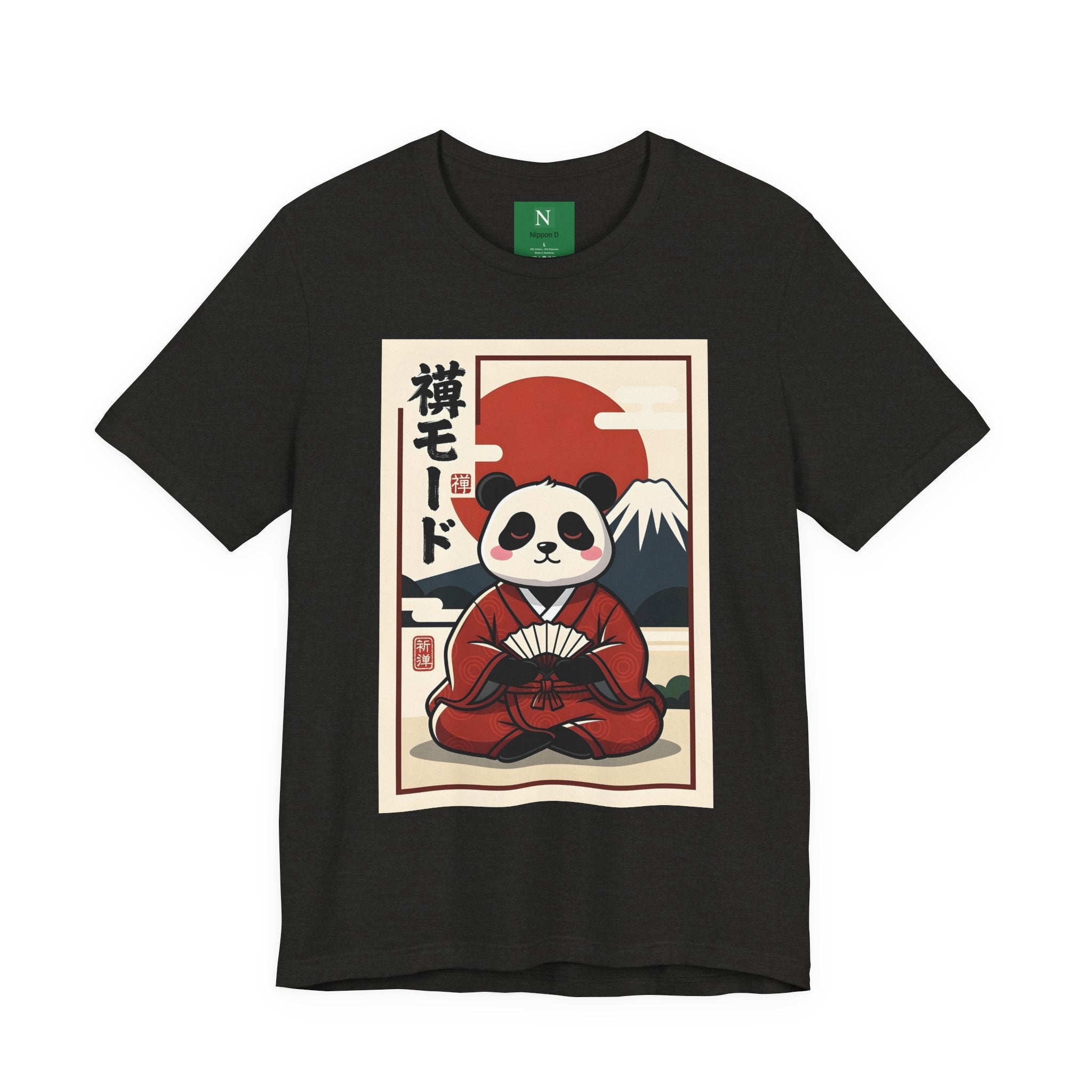 Panda Samurai Tee — Cute Japanese Ukiyo-e Style Graphic T-Shirt
