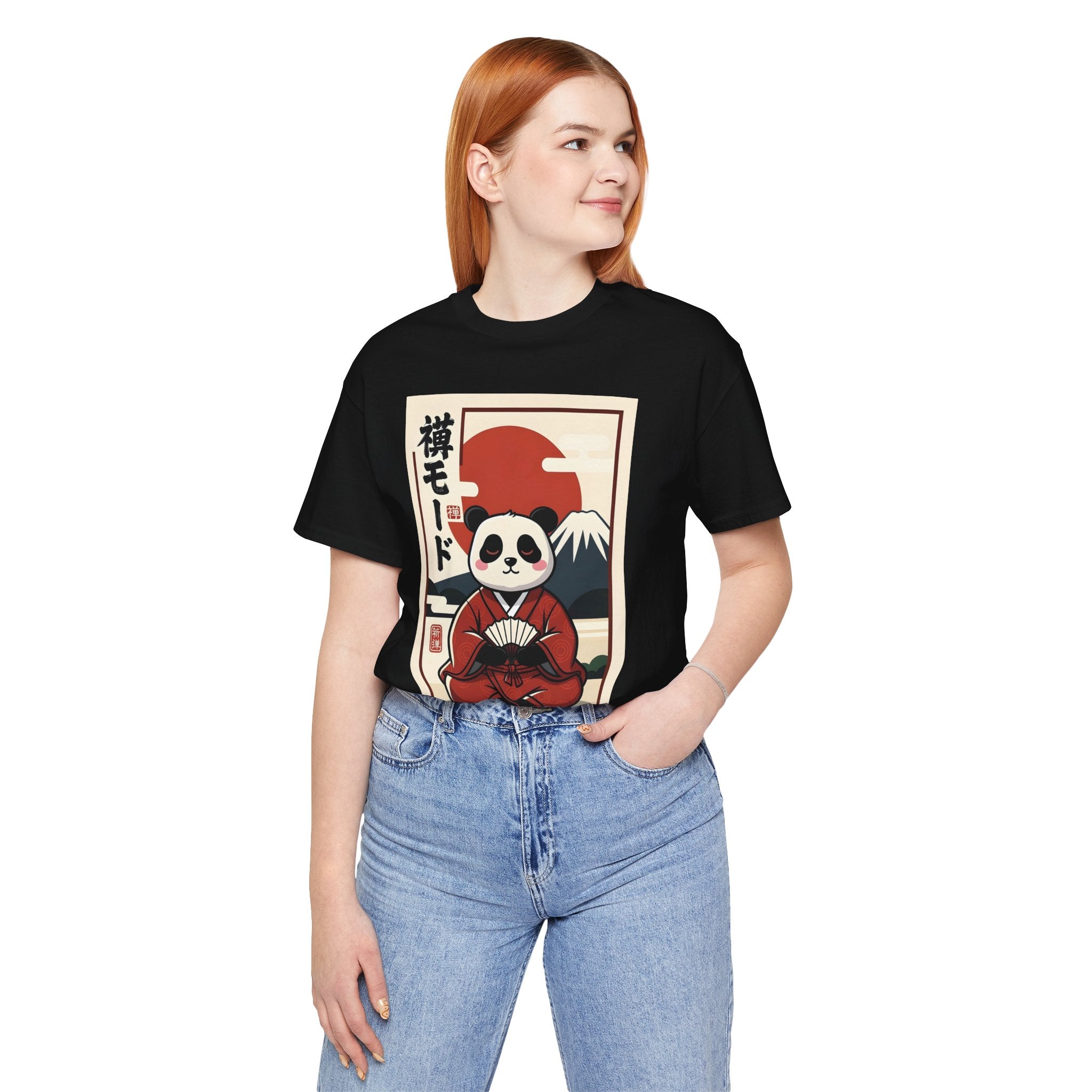Panda Samurai Tee — Cute Japanese Ukiyo-e Style Graphic T-Shirt