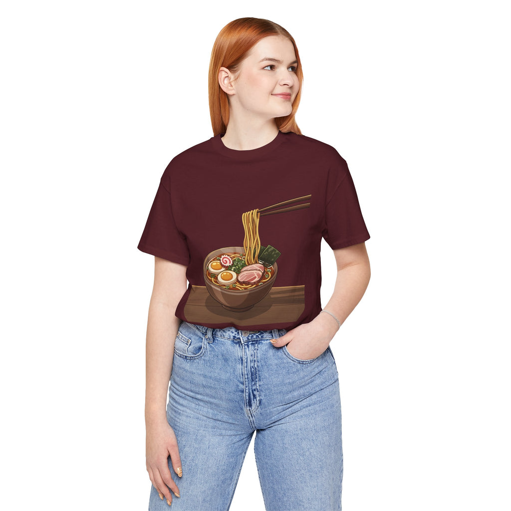 Ramen Bowl Graphic Tee – Chopsticks & Noodles Japanese Food T-Shirt