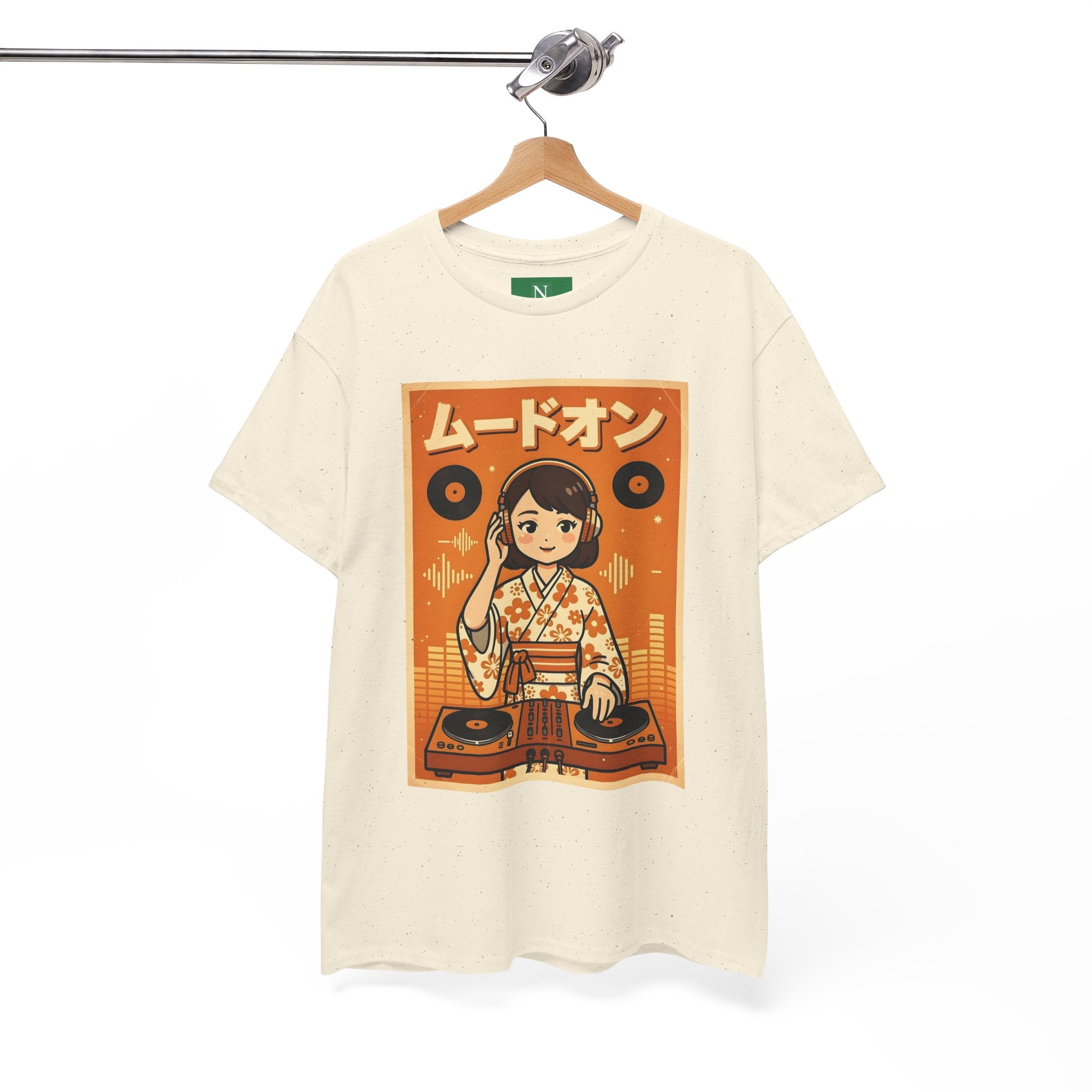 DJ Kimono T‑Shirt — Retro Japanese Anime Vinyl DJ Graphic Tee
