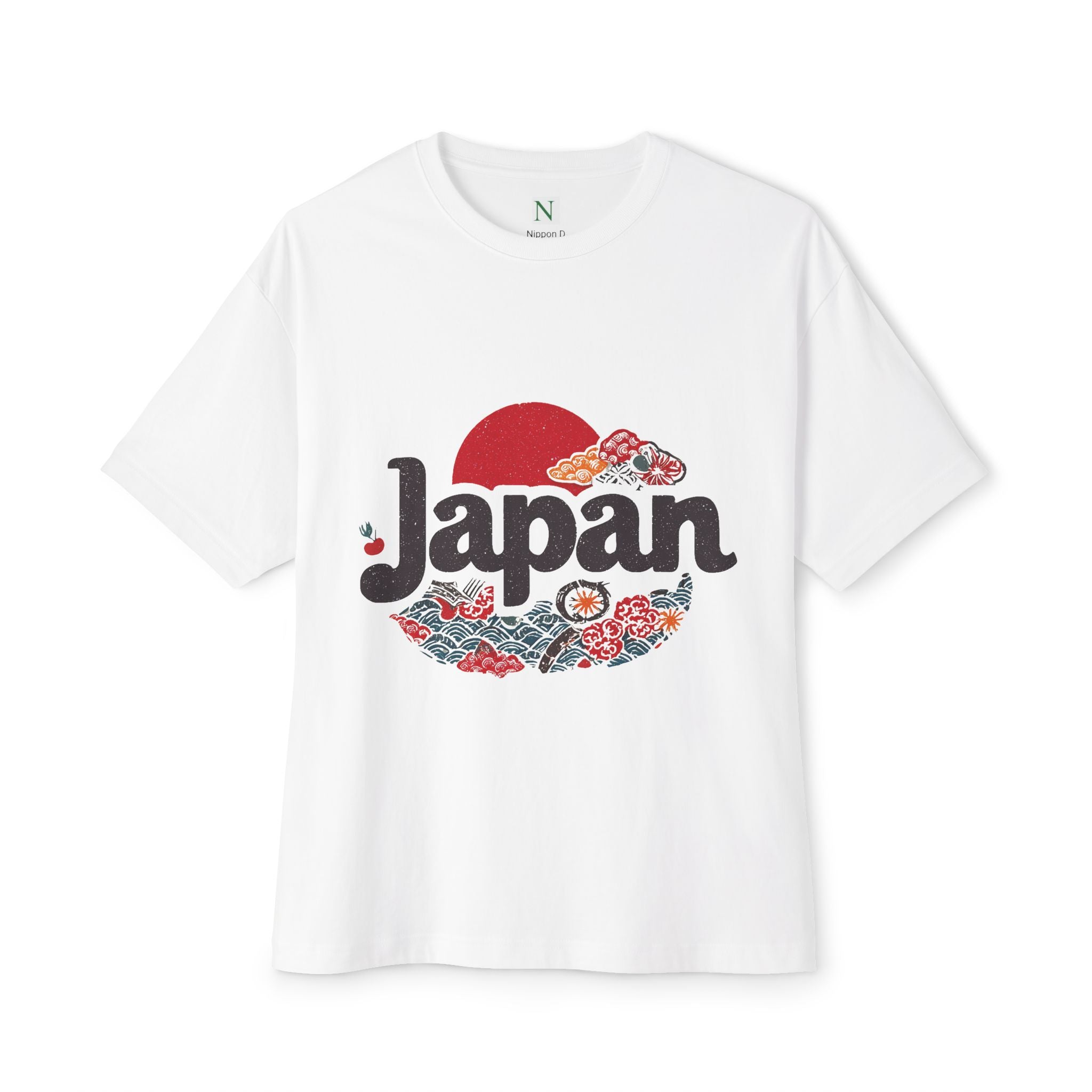 Copy of Japanese Wave Art Unisex Oversized Boxy Tee, Casual Streetwear, Vintage Graphic Tee, Summer Outfit, Gift for Art Lovers