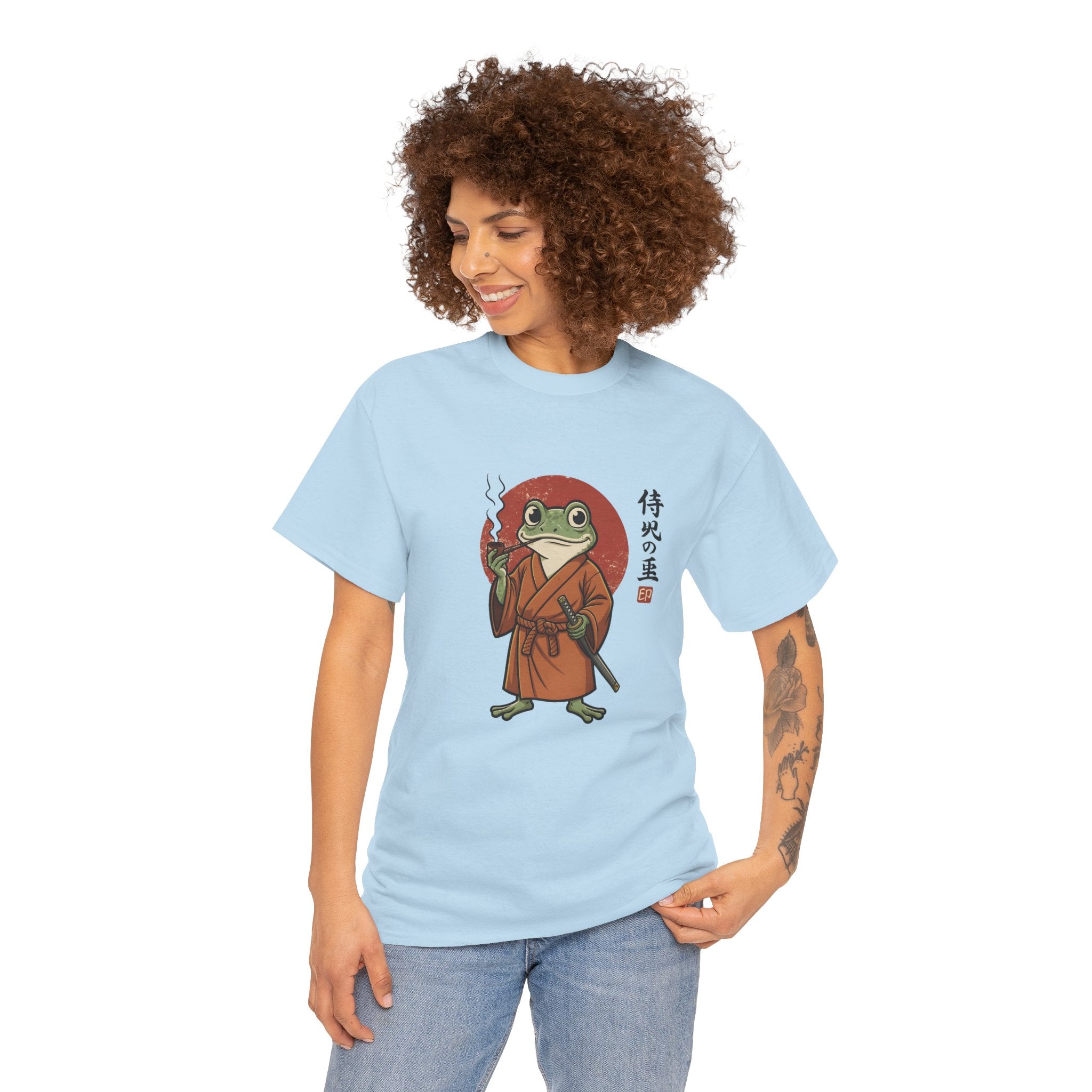 Samurai Frog T‑Shirt — Japanese Style Frog Warrior Tee