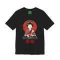 Geisha DJ T-Shirt — Japanese Vinyl Turntable Tee with '楽音' (Music) Design
