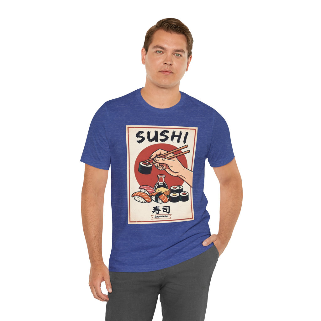 Sushi Poster Graphic Tee — Retro Japanese Sushi Shirt