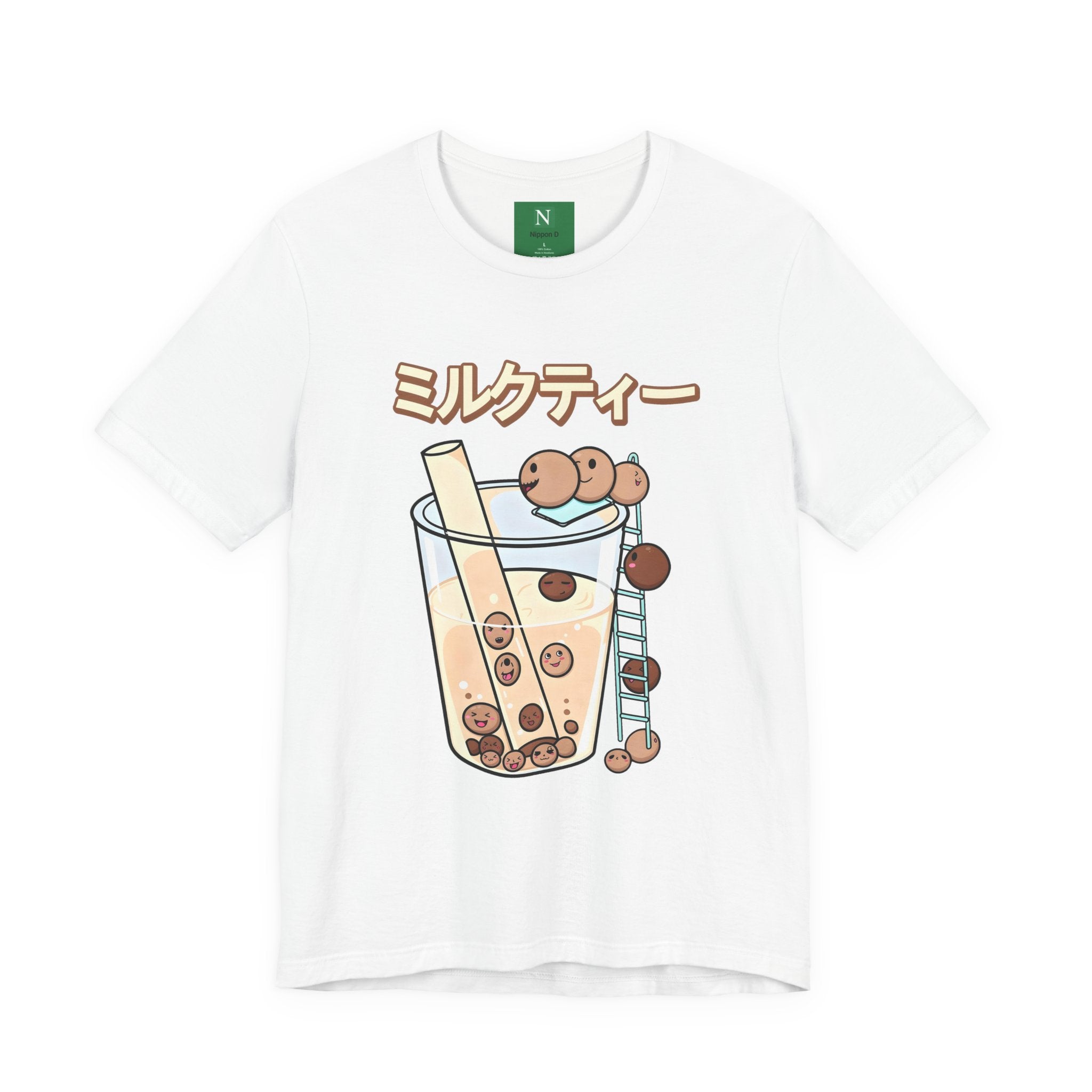 Boba Milk Tea T‑Shirt – ミルクティー Bubble Tea Graphic Tee