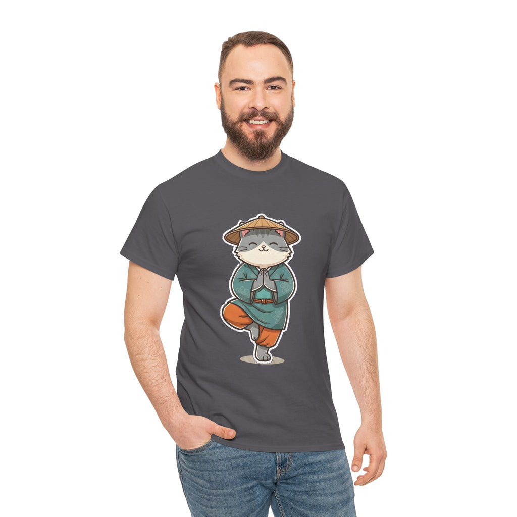 Meditating Cat Tee — Cute Zen Cat Yoga T-Shirt