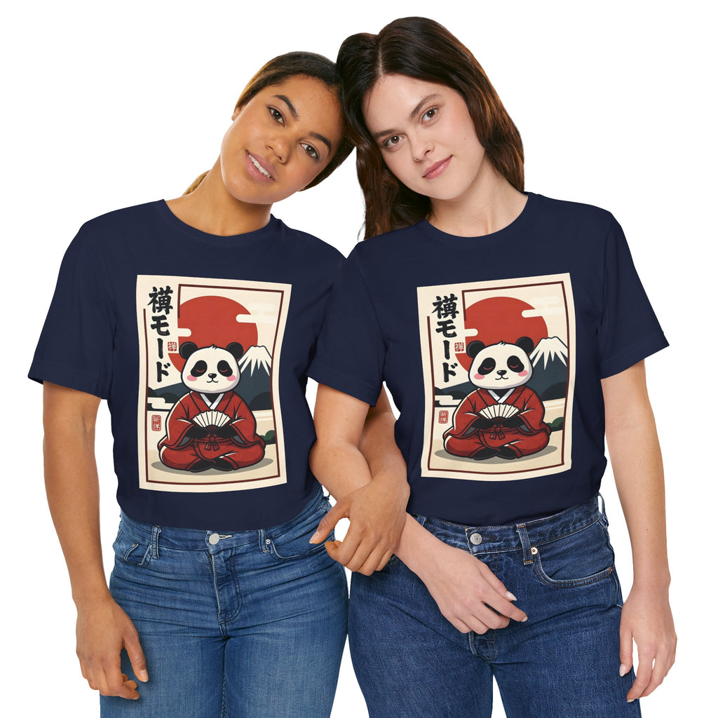 Panda Samurai Tee — Cute Japanese Ukiyo-e Style Graphic T-Shirt