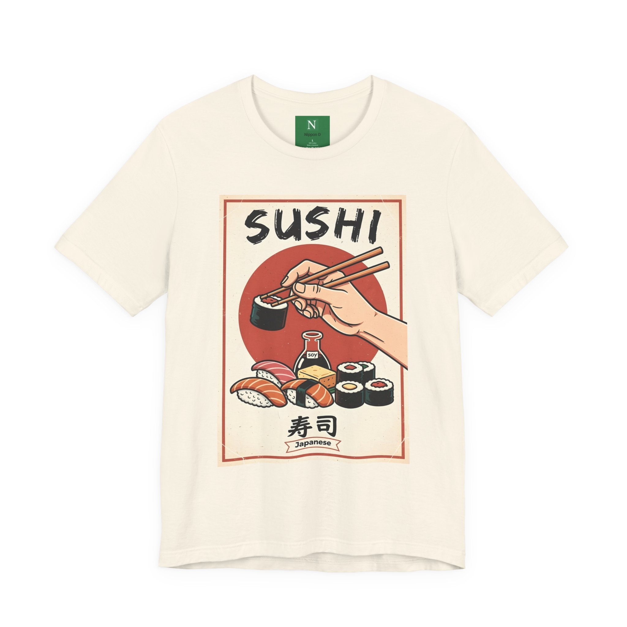Sushi Poster Graphic Tee — Retro Japanese Sushi Shirt