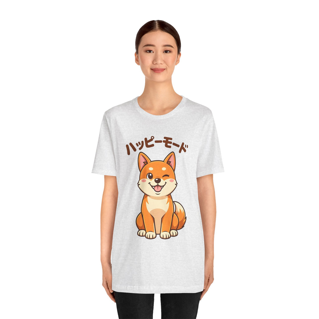 Happy Mode Shiba Inu T‑Shirt — Cute Japanese Kawaii Dog Tee