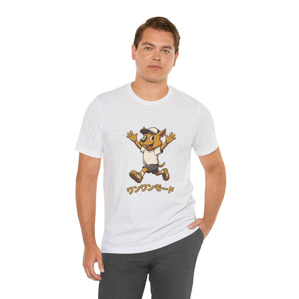 Happy Corgi Character Tee — ワンワンモード (Dog Mode) Cute Cartoon Shirt