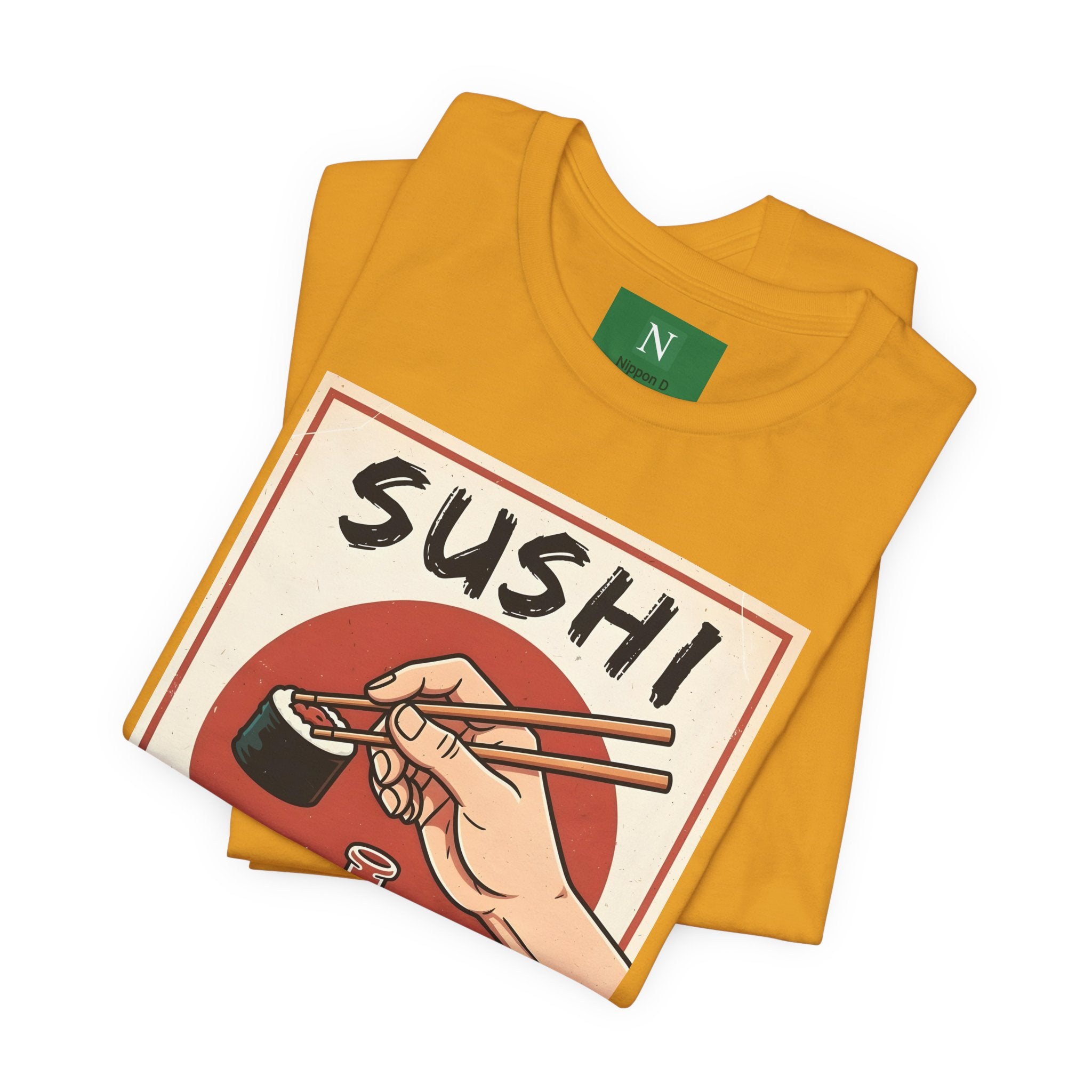 Sushi Poster Graphic Tee — Retro Japanese Sushi Shirt