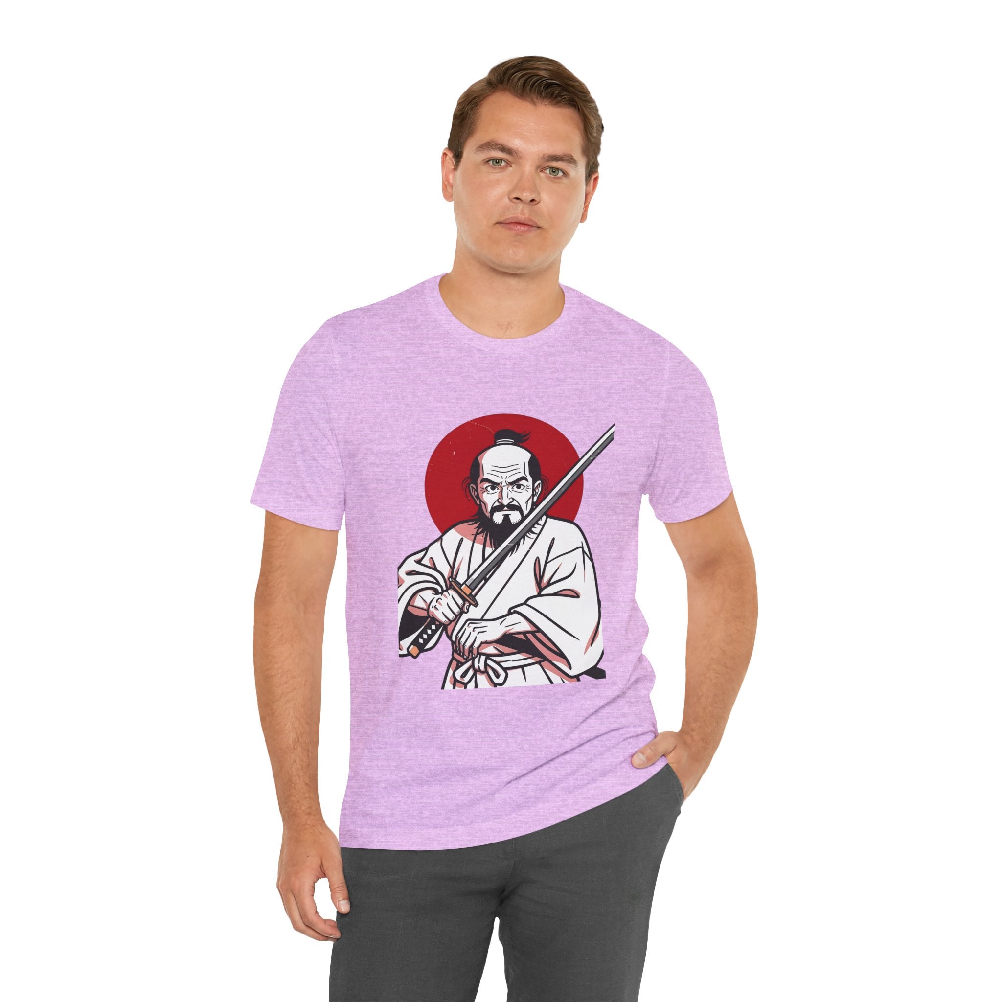 Samurai Warrior T-Shirt – Vintage Katana Illustration with Red Rising Sun