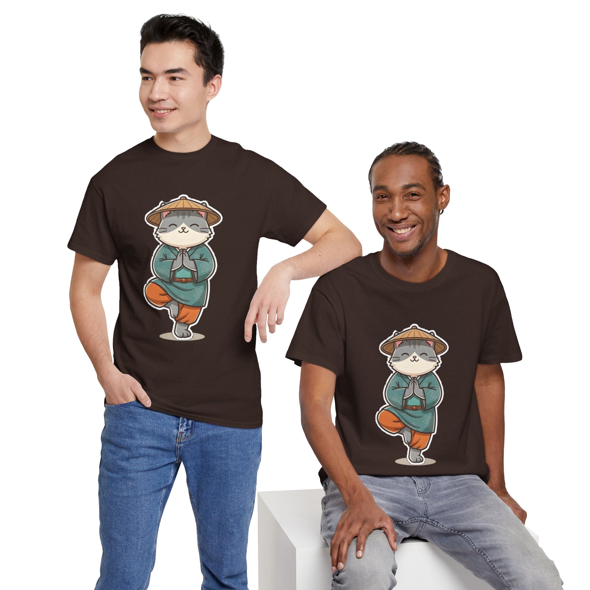 Meditating Cat Tee — Cute Zen Cat Yoga T-Shirt