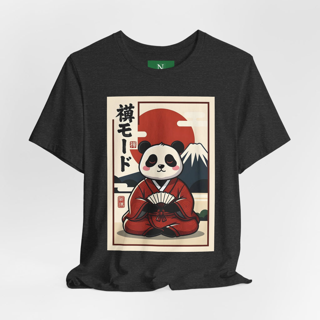 Panda Samurai Tee — Cute Japanese Ukiyo-e Style Graphic T-Shirt