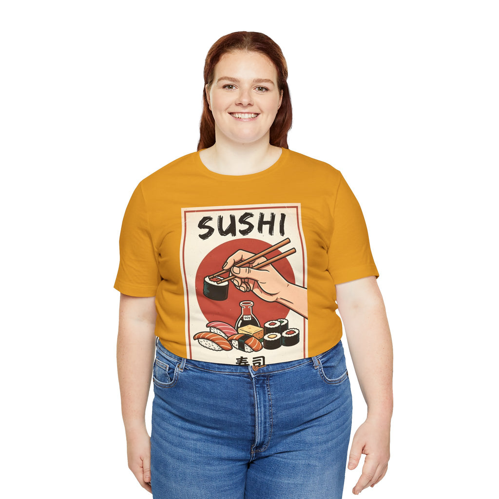 Sushi Poster Graphic Tee — Retro Japanese Sushi Shirt