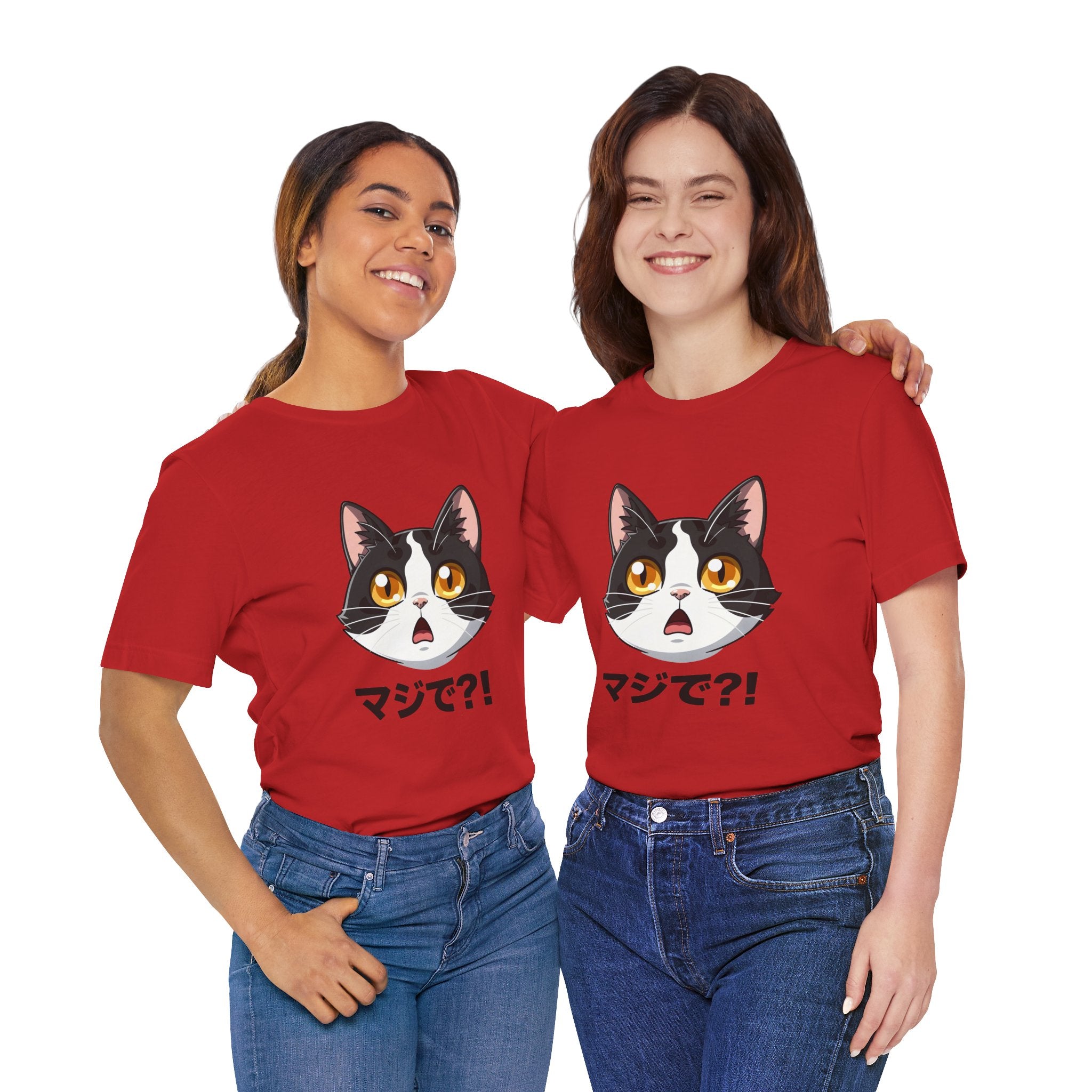 Cat Shock Face Graphic Tee — マジで?! Cute Anime Cat T-Shirt