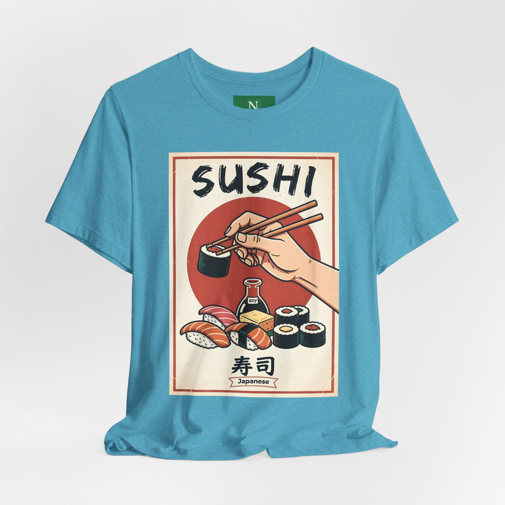 Sushi Poster Graphic Tee — Retro Japanese Sushi Shirt