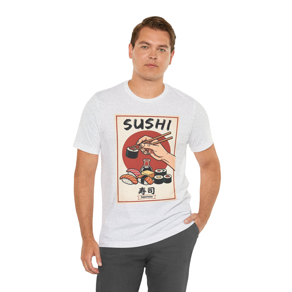 Sushi Poster Graphic Tee — Retro Japanese Sushi Shirt