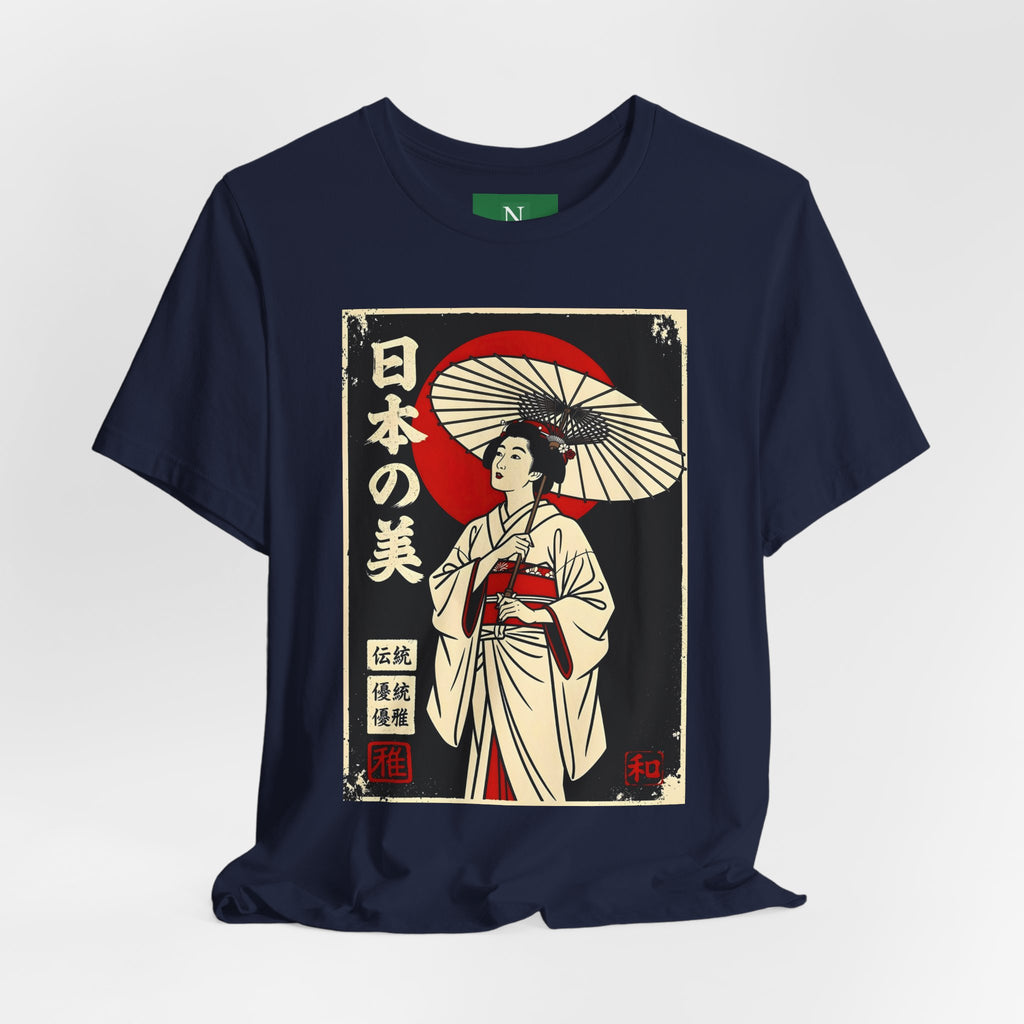 Geisha Umbrella T‑Shirt — Japanese Beauty Vintage Ukiyo-e Tee