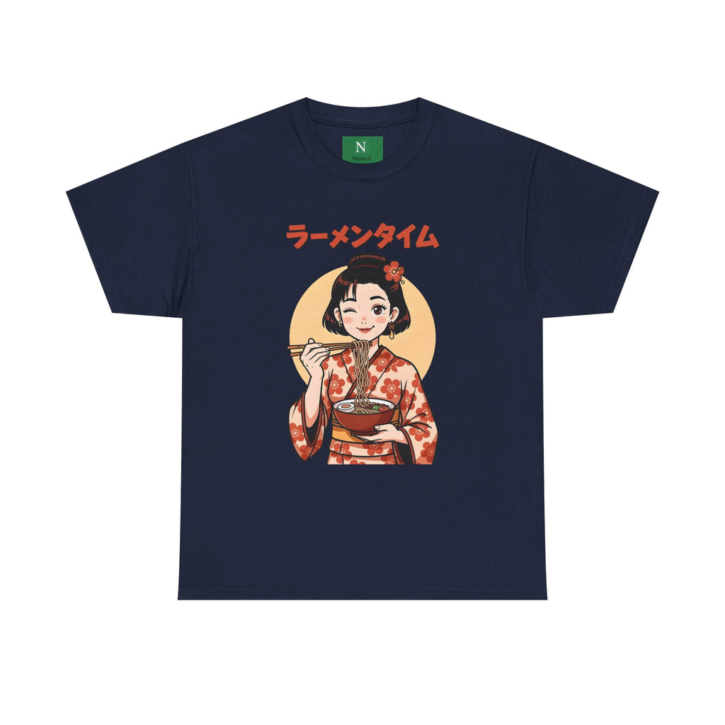 Ramen Time Tee — Cute Kimono Girl Eating Ramen Graphic T-Shirt