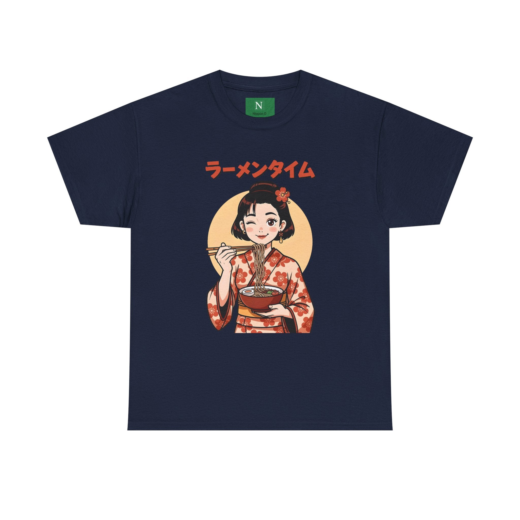 Ramen Time Tee — Cute Kimono Girl Eating Ramen Graphic T-Shirt
