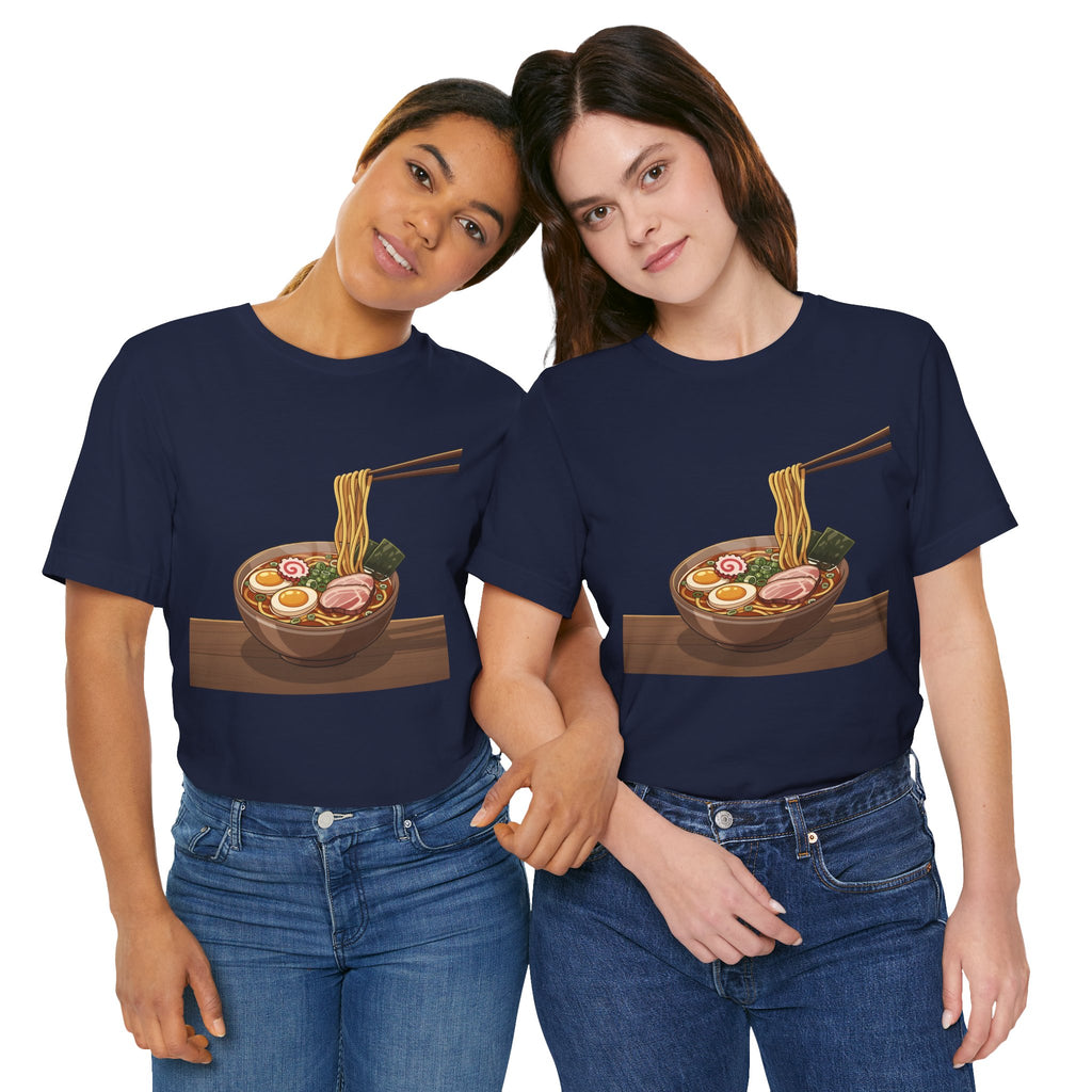 Ramen Bowl Graphic Tee – Chopsticks & Noodles Japanese Food T-Shirt