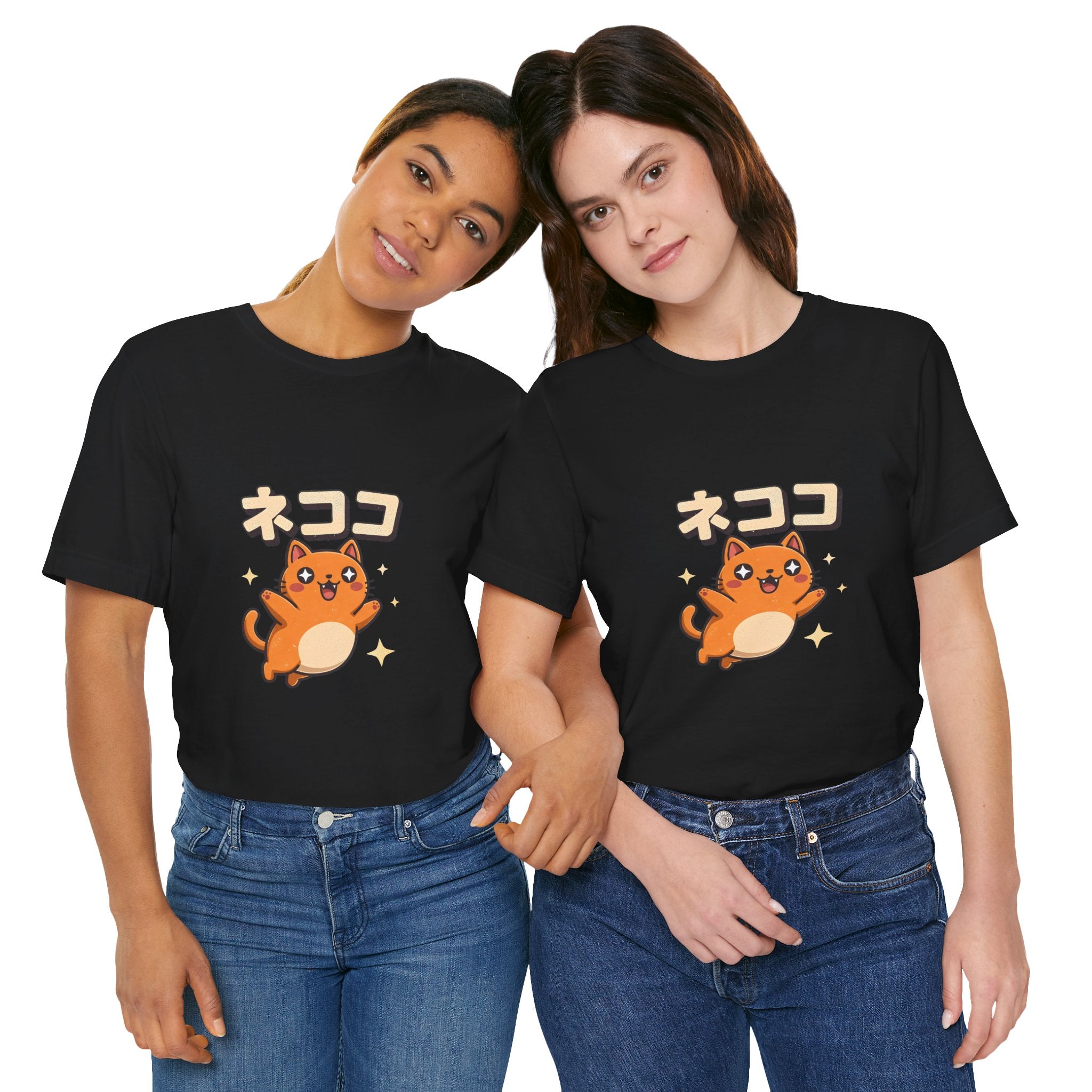 Cute Kawaii Cat Tee — "ネココ" Japanese Cat Graphic T-Shirt