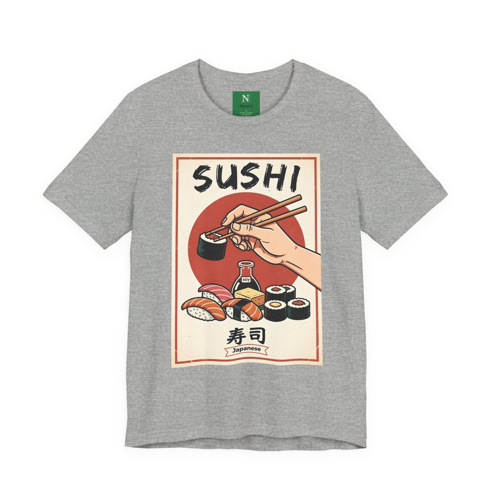 Sushi Poster Graphic Tee — Retro Japanese Sushi Shirt