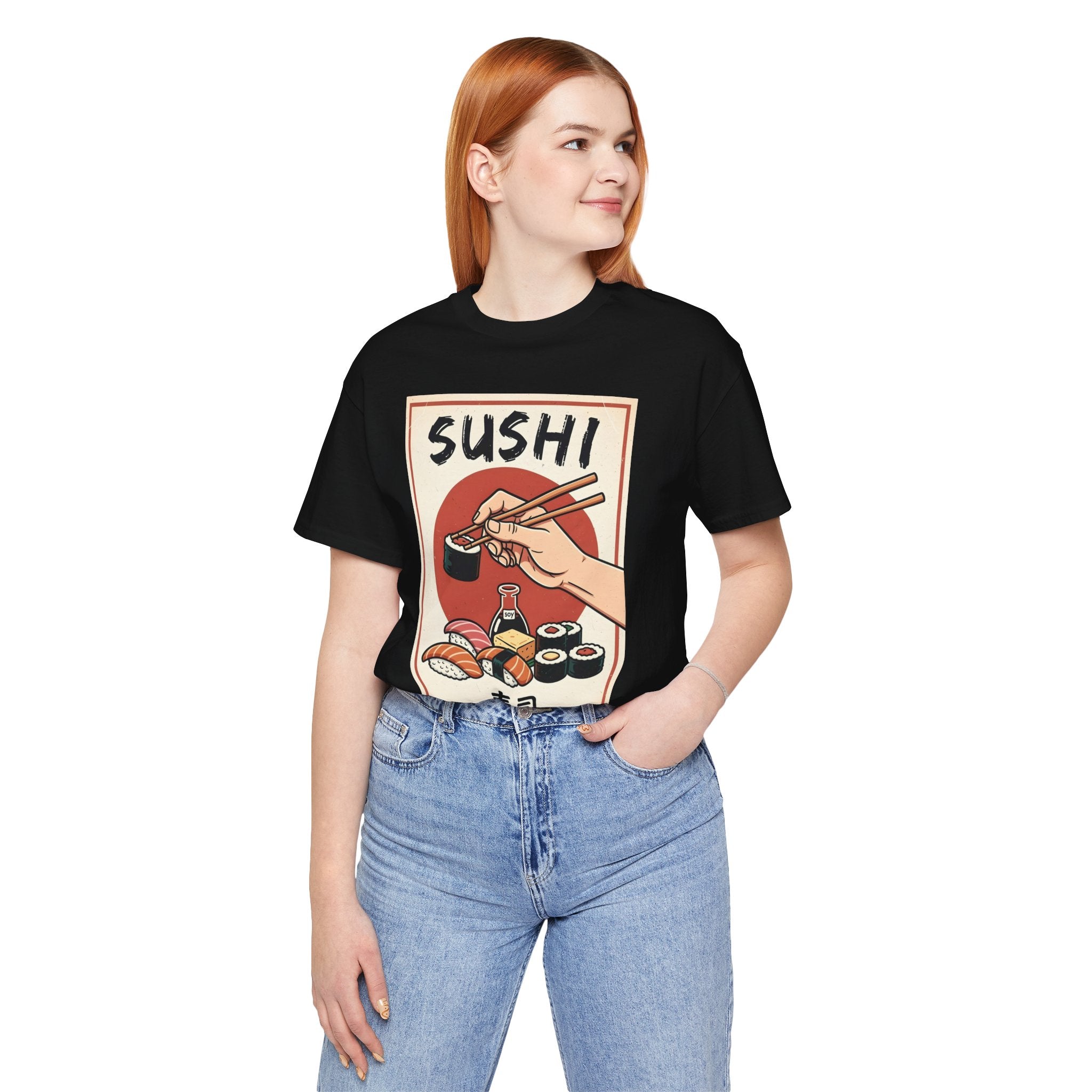 Sushi Poster Graphic Tee — Retro Japanese Sushi Shirt