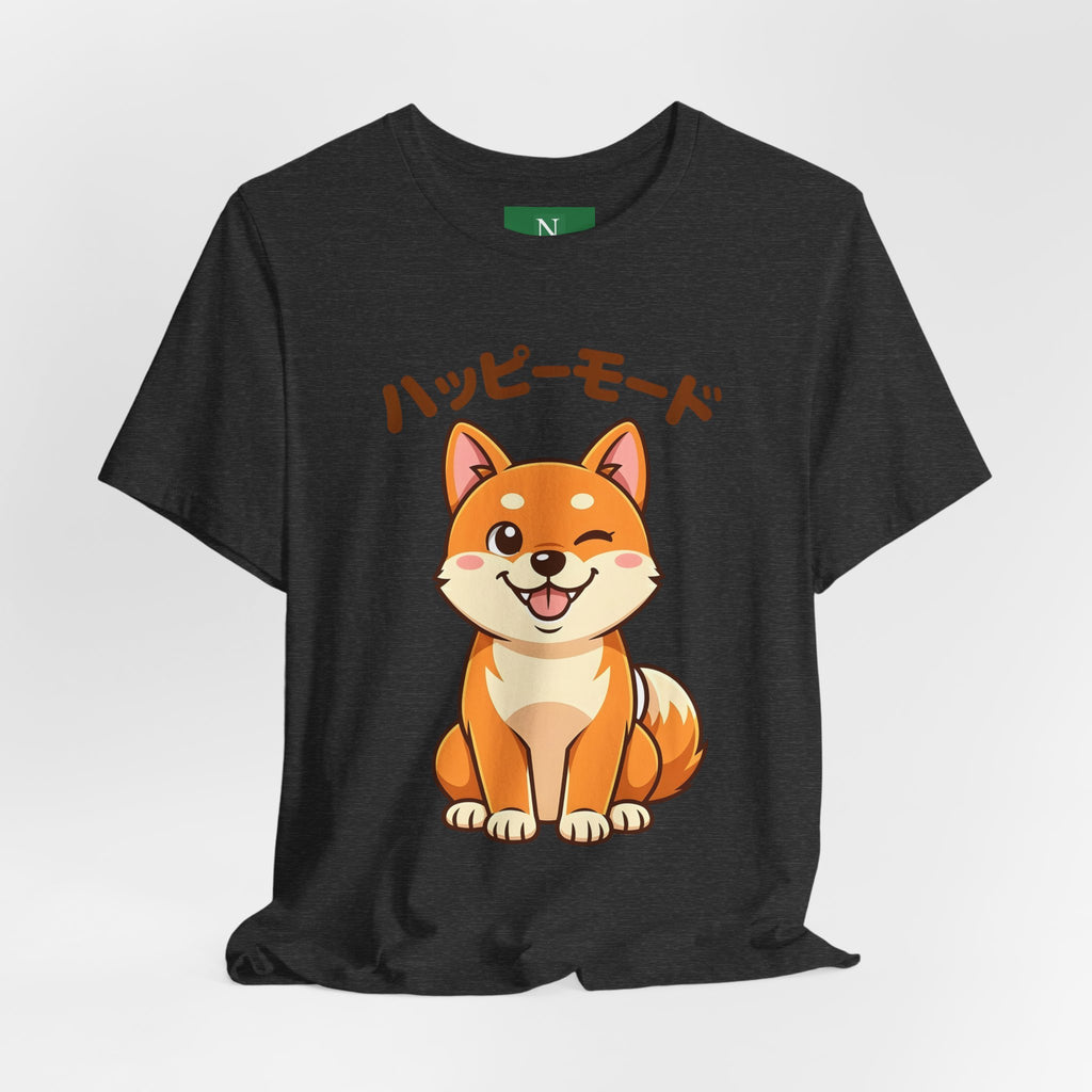 Happy Mode Shiba Inu T‑Shirt — Cute Japanese Kawaii Dog Tee