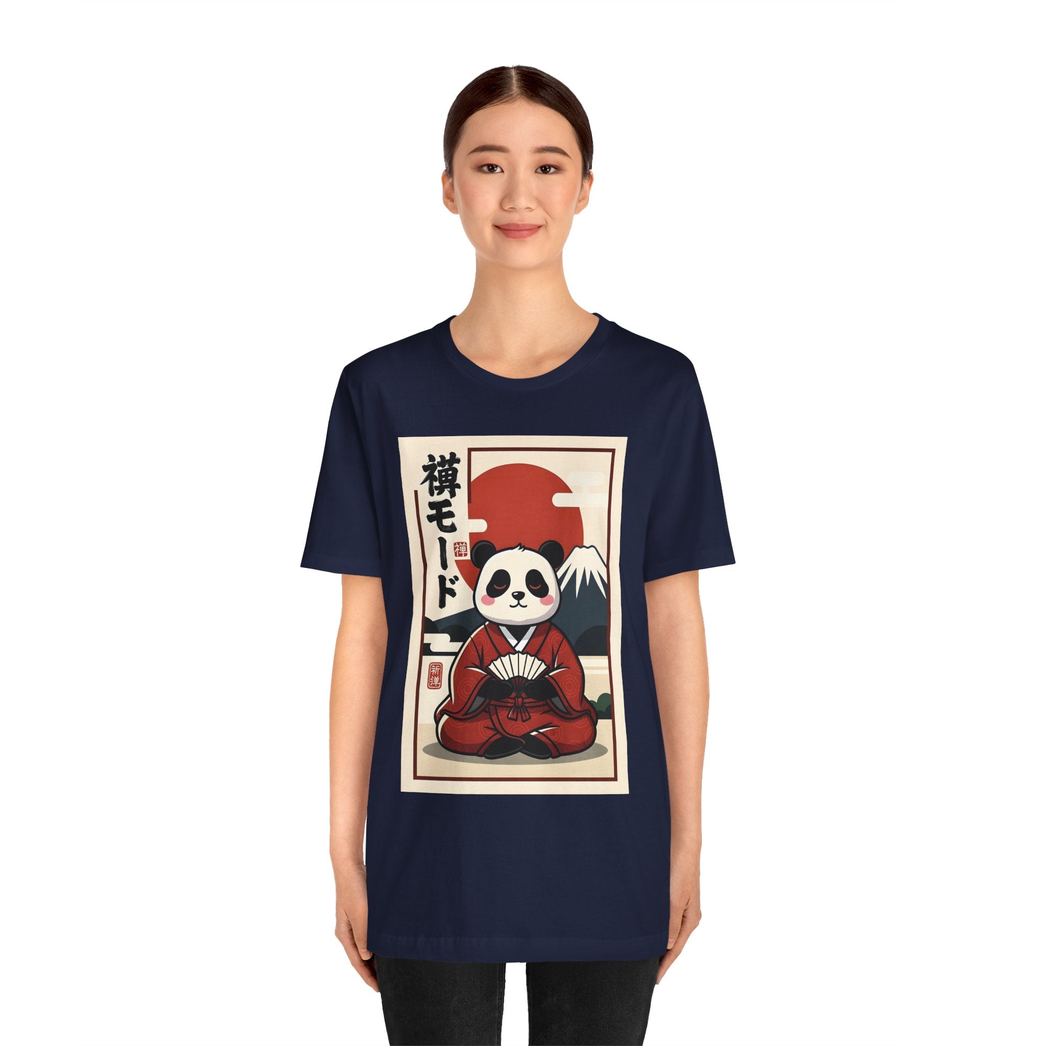 Panda Samurai Tee — Cute Japanese Ukiyo-e Style Graphic T-Shirt