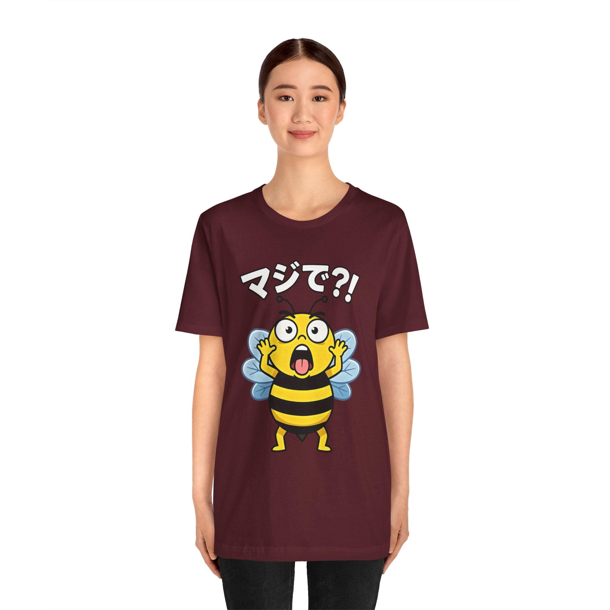 Surprised Bee Tee – マジで?! Cute Japanese Cartoon Graphic T-Shirt