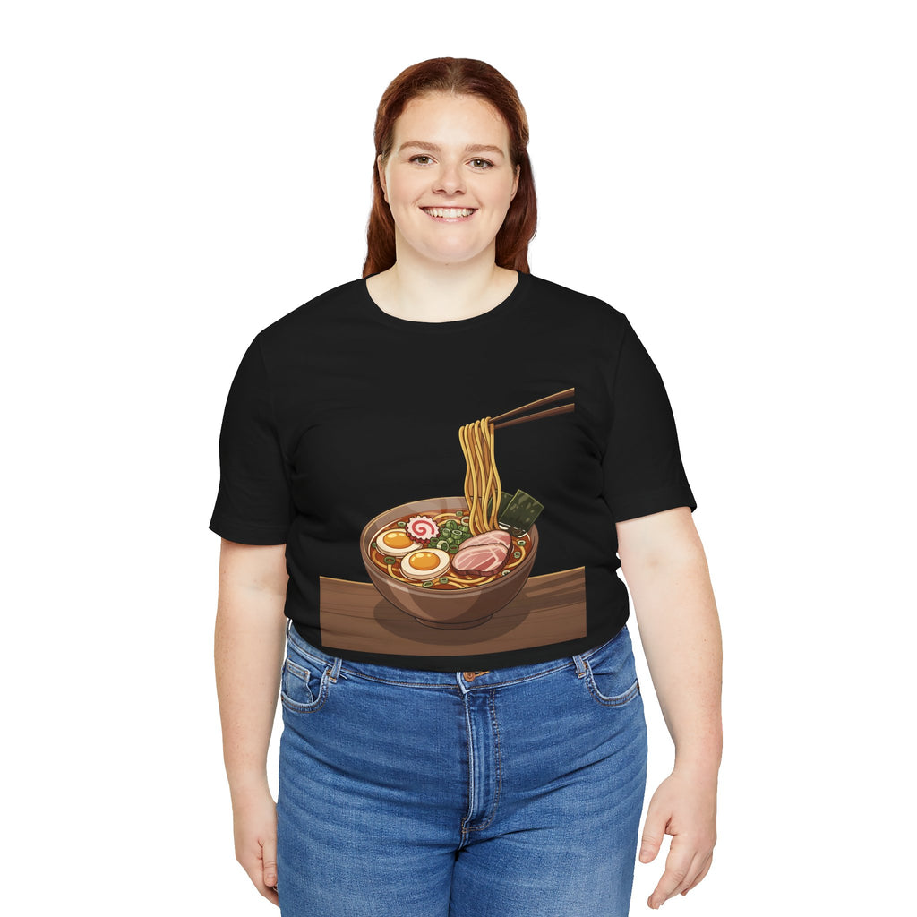 Ramen Bowl Graphic Tee – Chopsticks & Noodles Japanese Food T-Shirt