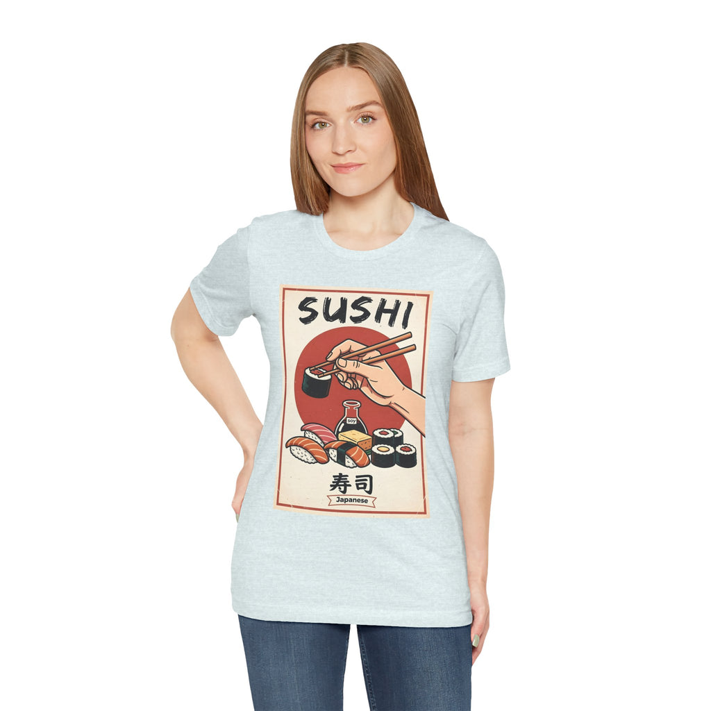 Sushi Poster Graphic Tee — Retro Japanese Sushi Shirt