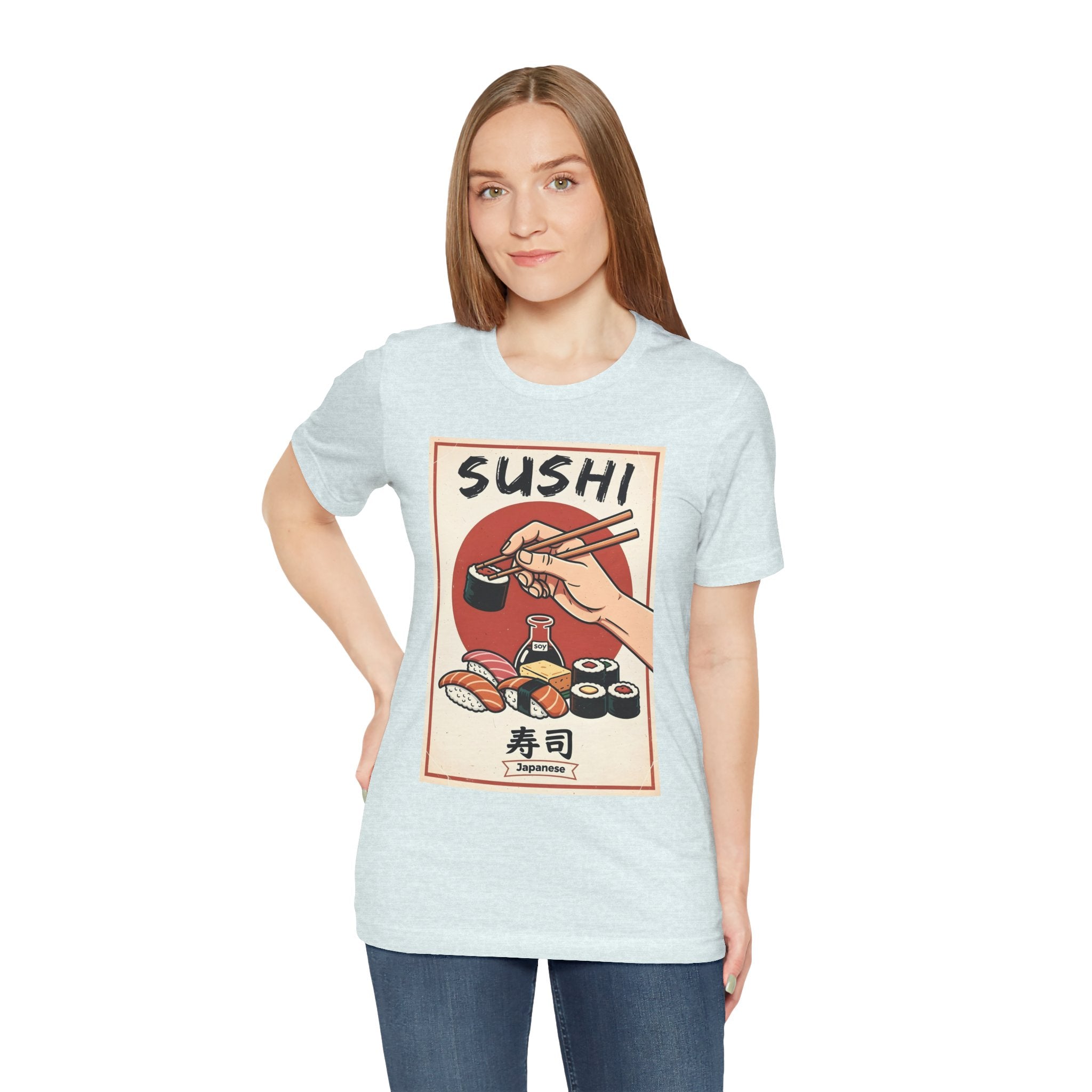 Sushi Poster Graphic Tee — Retro Japanese Sushi Shirt