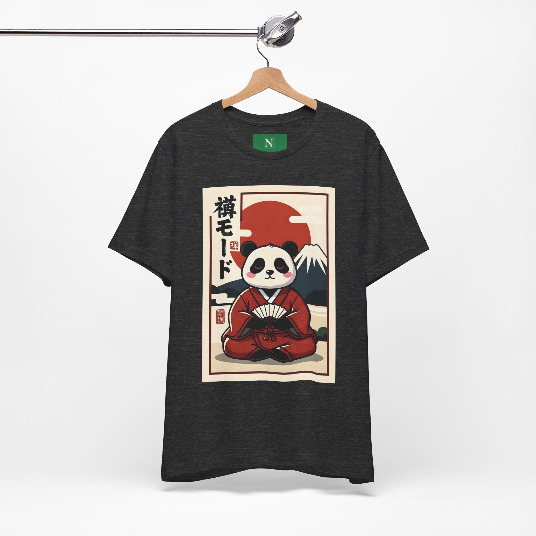 Panda Samurai Tee — Cute Japanese Ukiyo-e Style Graphic T-Shirt