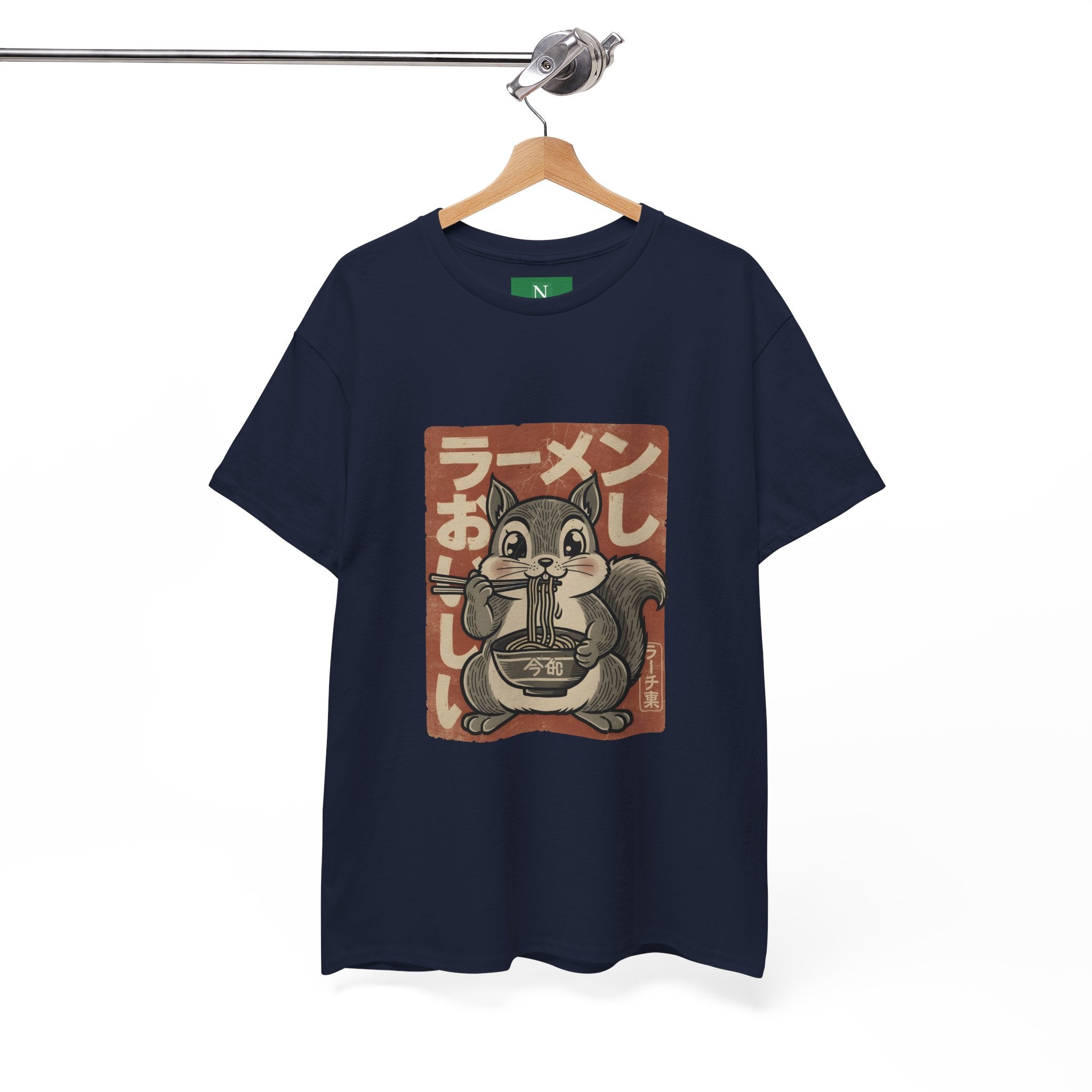 Ramen Squirrel T‑Shirt — Cute Vintage Japanese Noodle Graphic Tee