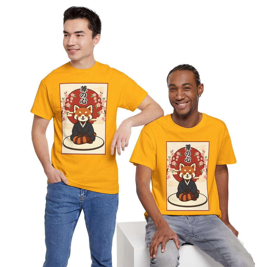 Red Panda Zen T-Shirt — Cute Japanese-Inspired Meditation Design